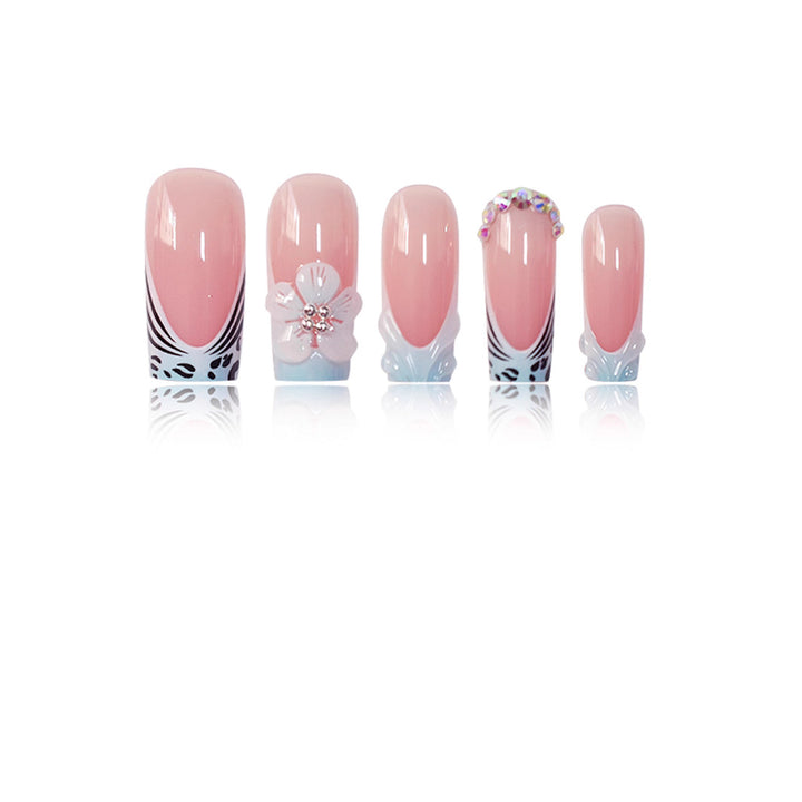 Floral Acrylic Nail Art Extensions Kalsten