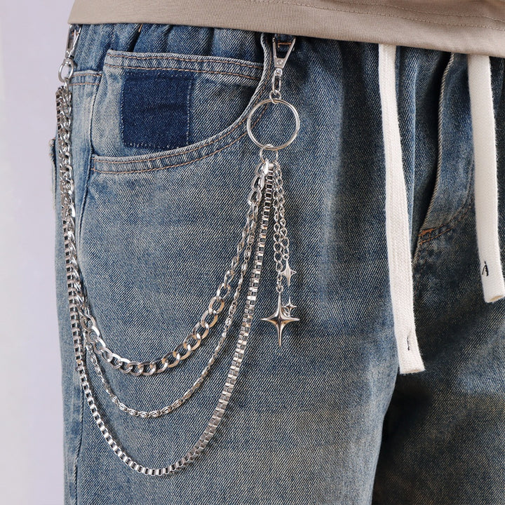 Fashionable keychain chain with sparkling stars Kalsten