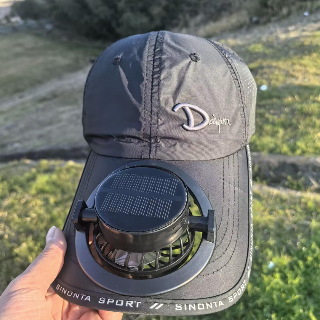 Sporty baseball cap with detachable solar fan Kalsten