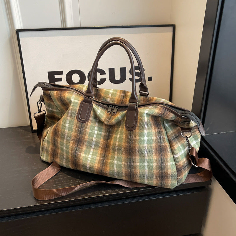 Stylish Plaid Travel Duffel Bag Kalsten