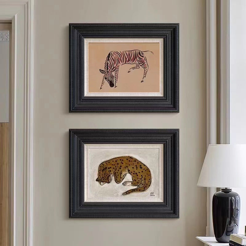 Artistically Made Animal Print Framed