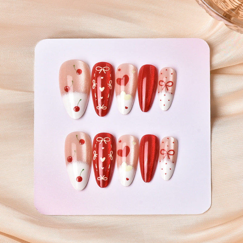 Creative Cherry-Design Press-On Nail Set Kalsten