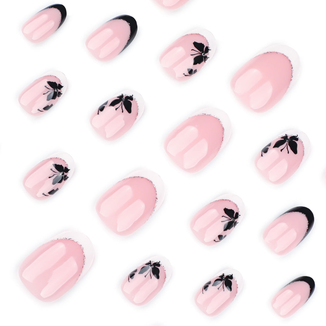 Elegantly designed nail art with butterfly motif Kalsten