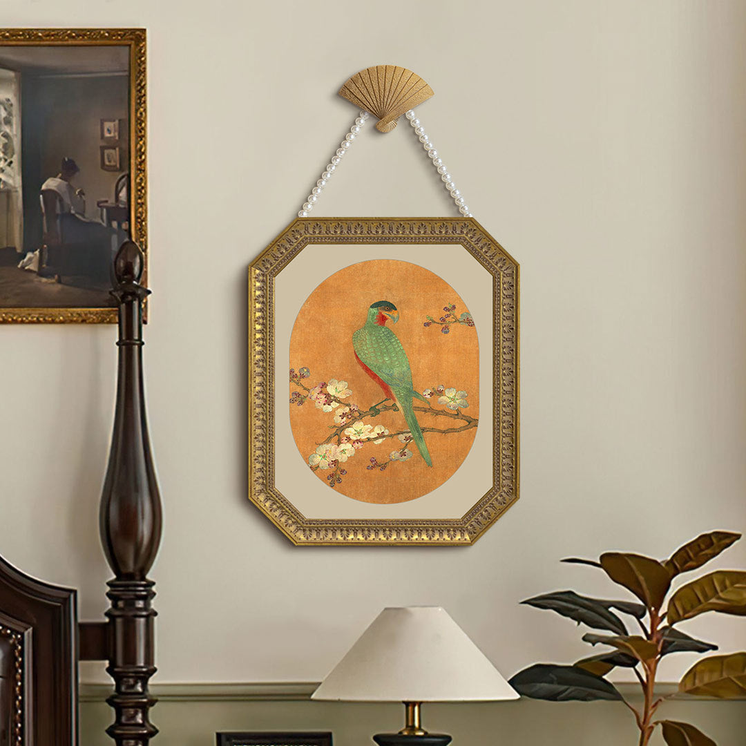 Vintage Parrot Framed Art