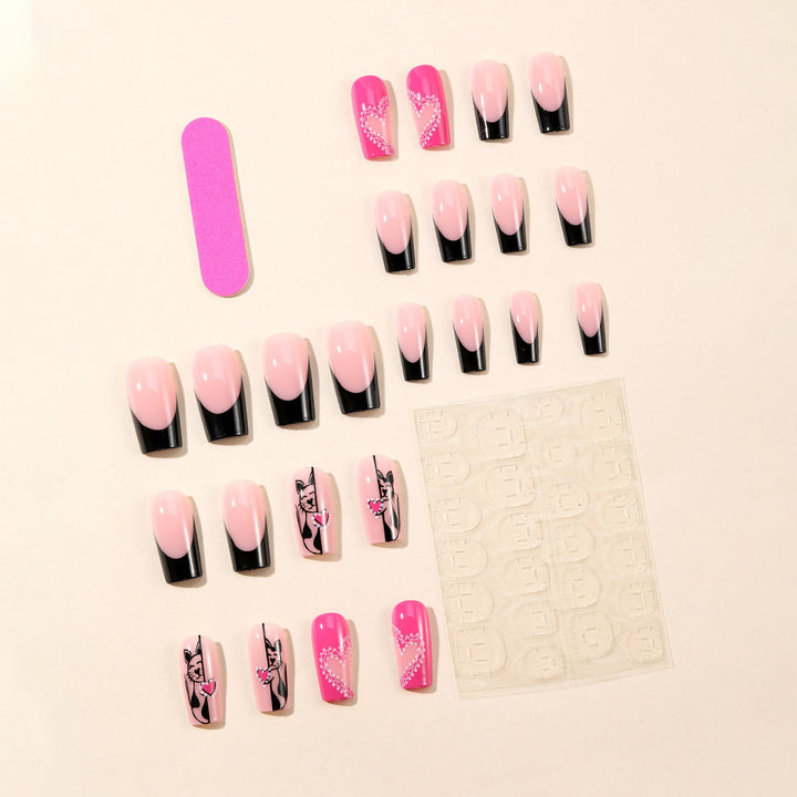 Artistic Cat-Themed Nail Art Set Kalsten