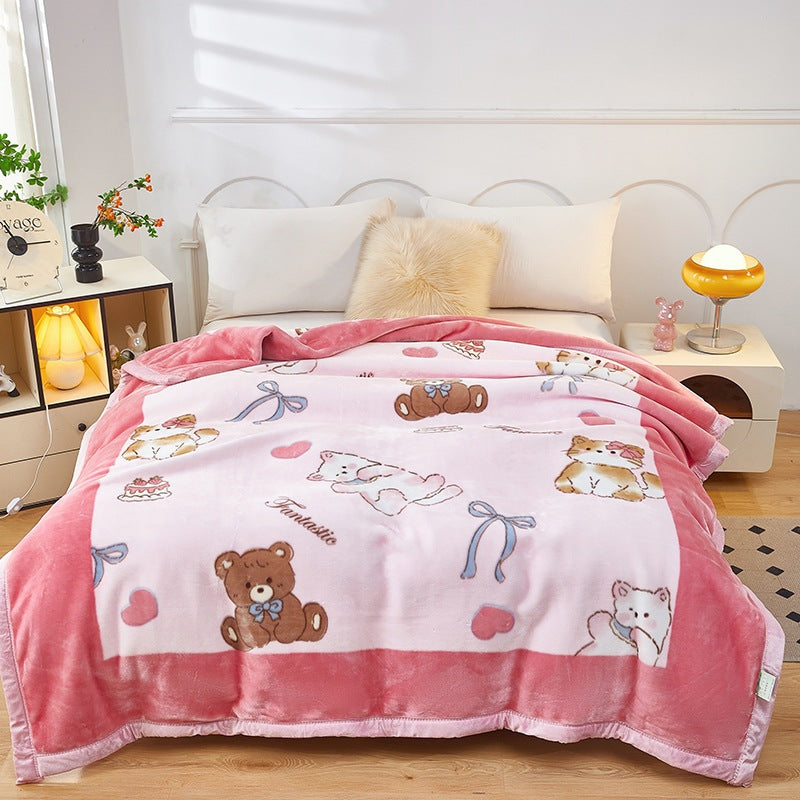 Decorative Fleece Throw Blanket Kalsten