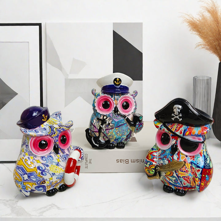Artful owl figure in maritime design Kalsten