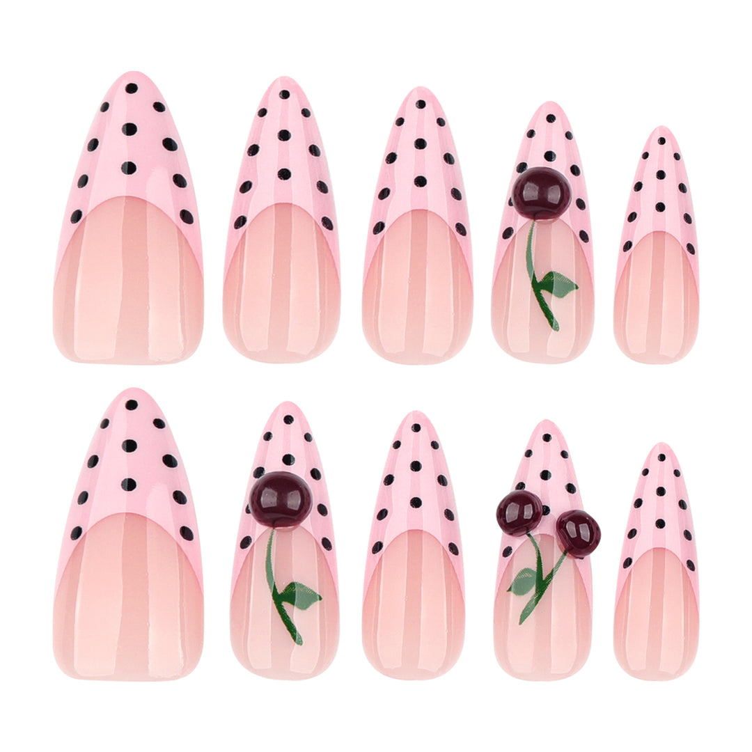 Artificial nail art in cheerful cherry design Kalsten