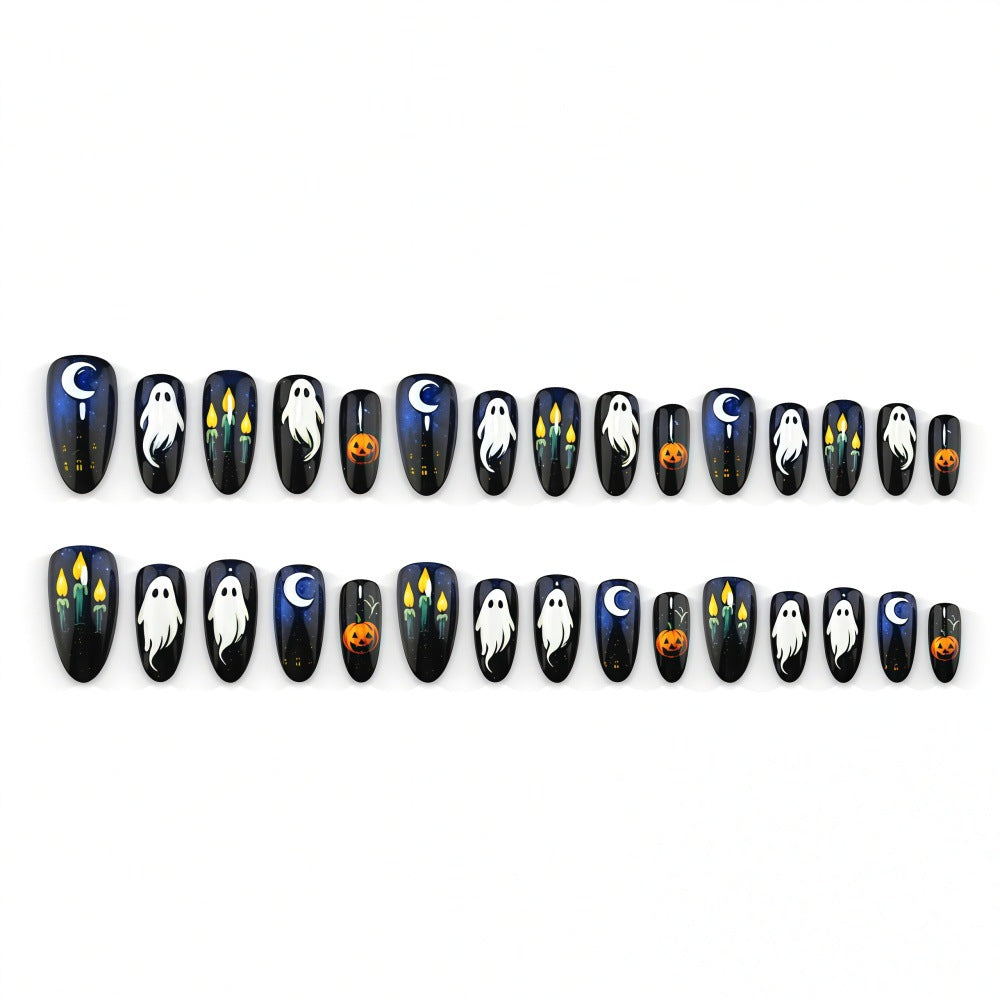 Artificial nails with spooky Halloween designs Kalsten