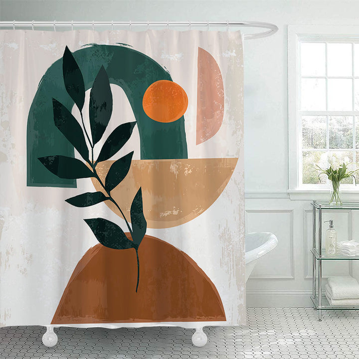 Abstract Botanical Print Shower Curtain Kalsten