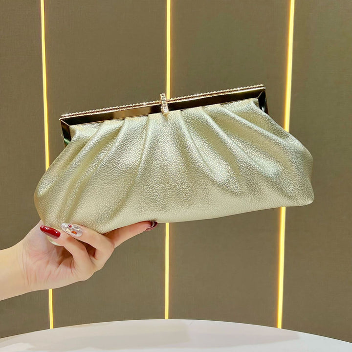 Pleated Textured Evening Clutch