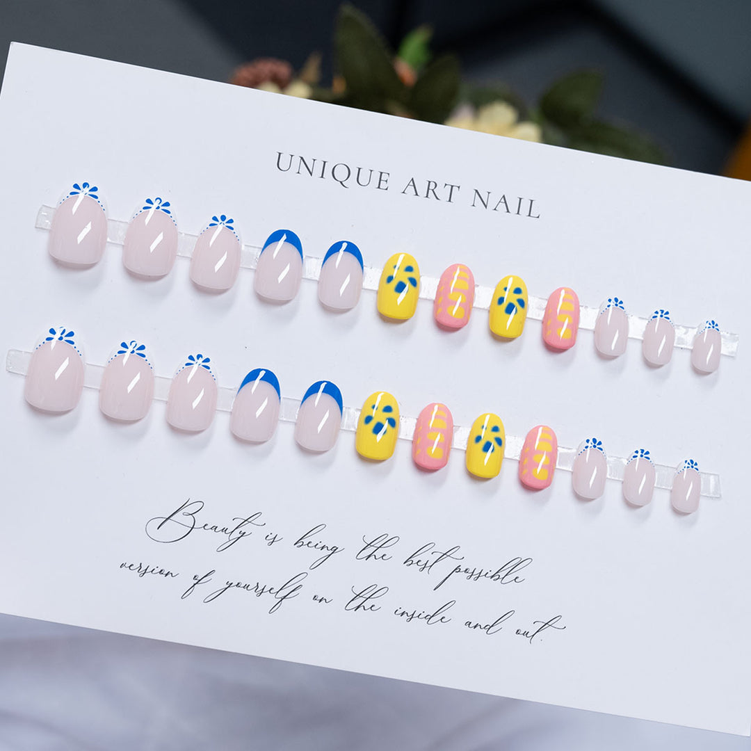 Creative Artistic Press-On Nail Design