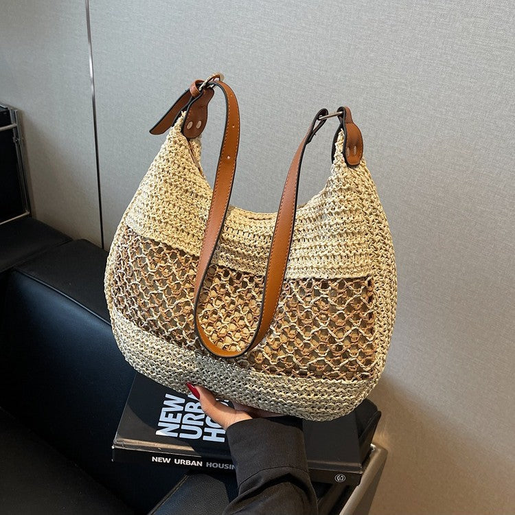 Shoulder bag made of high-quality natural material with woven design Kalsten