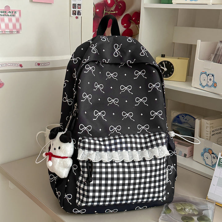Decorative Bow-Embellished Backpack Kalsten