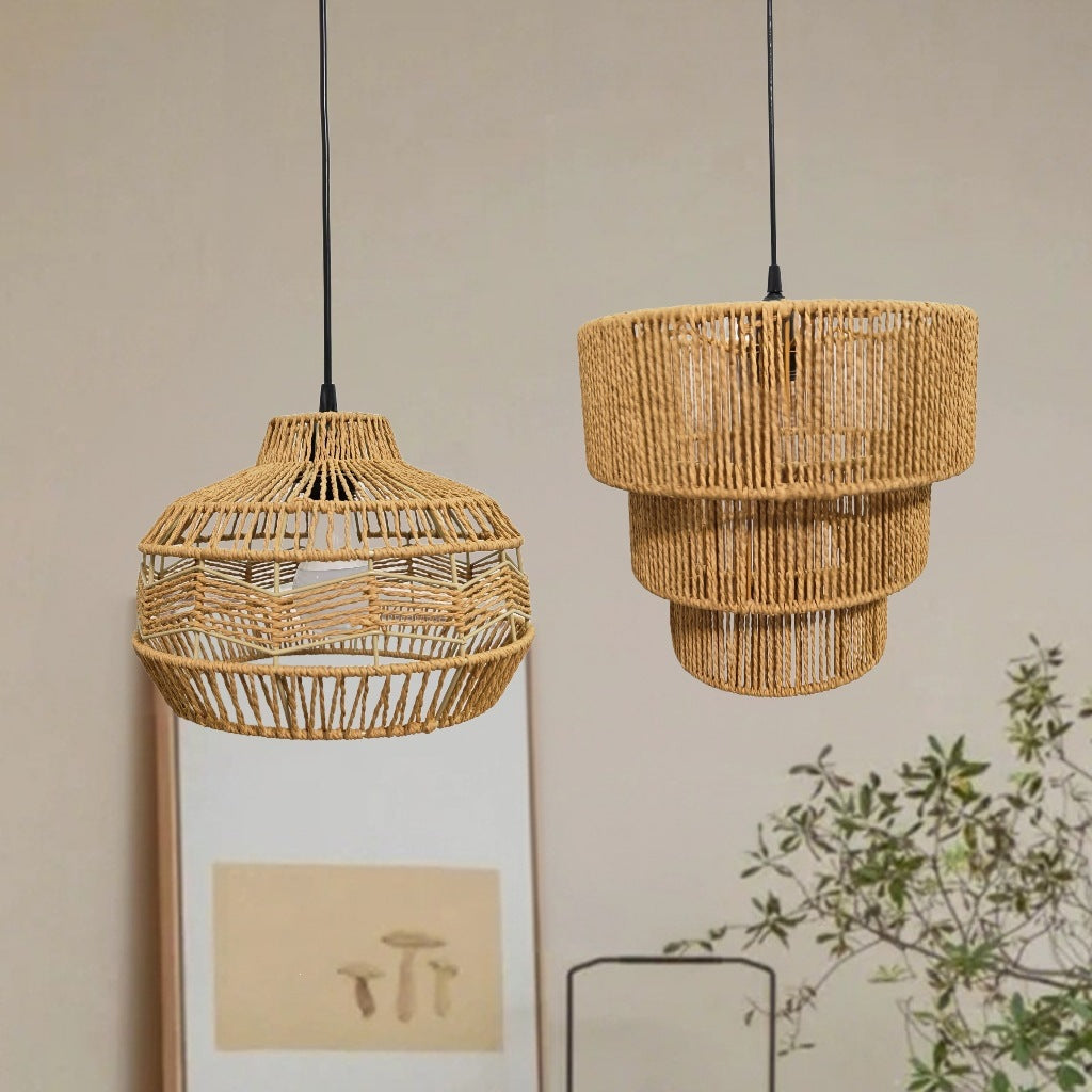 Handwoven Rattan Pendant Light