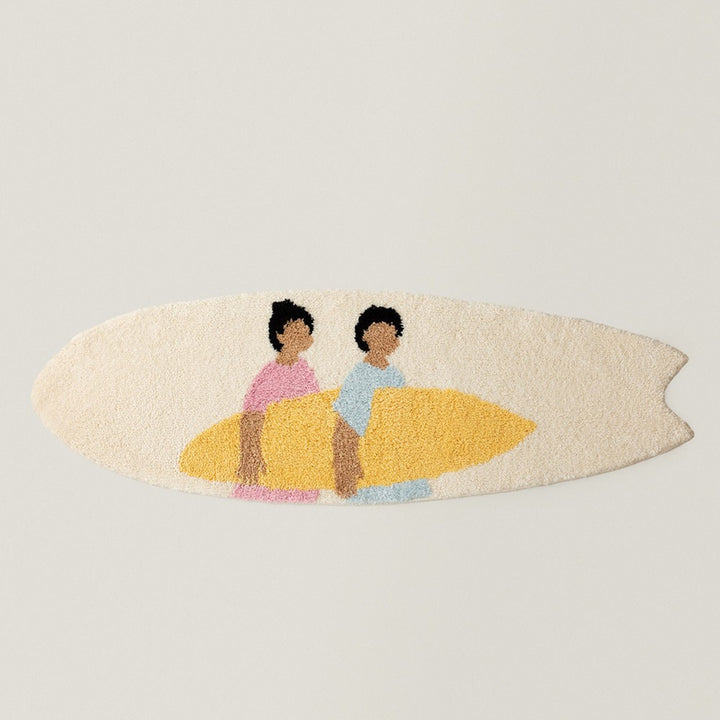 Surfboard-Shaped Decorative Bath Mat Kalsten