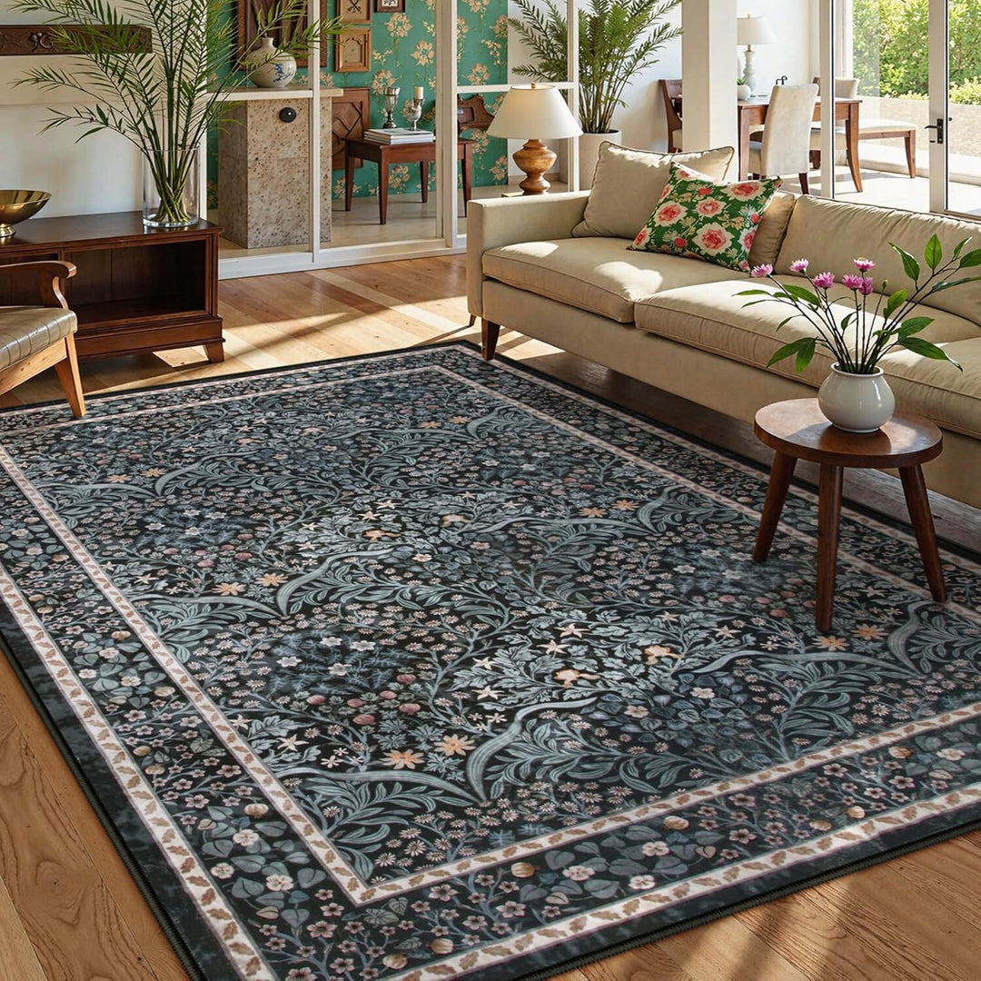 Floral Botanical Area Rug Kalsten