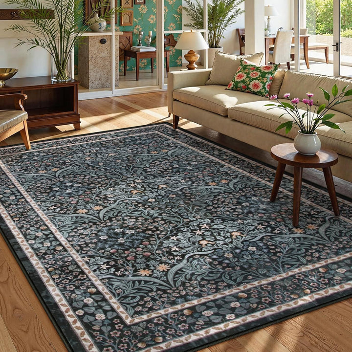 Floral Botanical Area Rug Kalsten