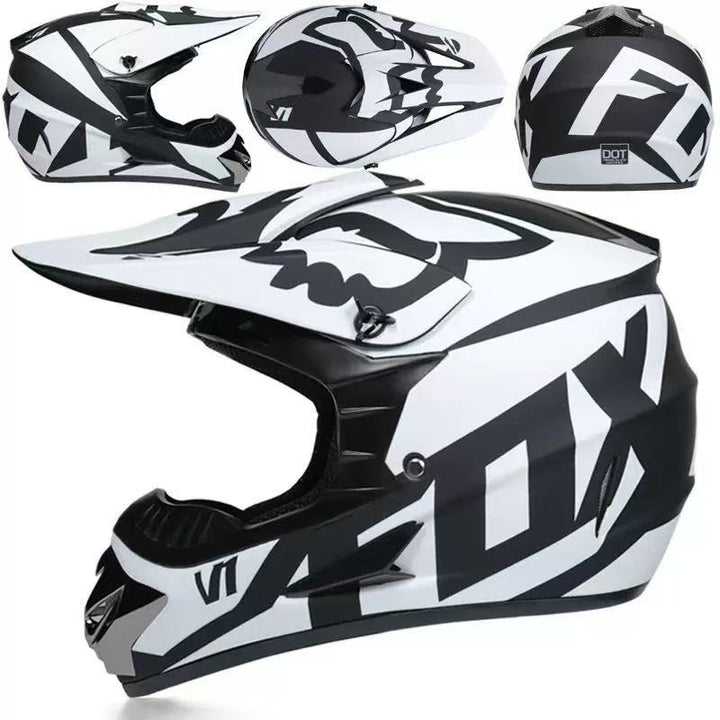 full-face motocross helmet with extended visor and reinforced chin guard Kalsten
