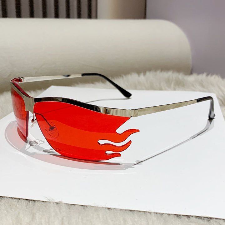 Women futuristic sunglasses with elegant transparent frame Kalsten