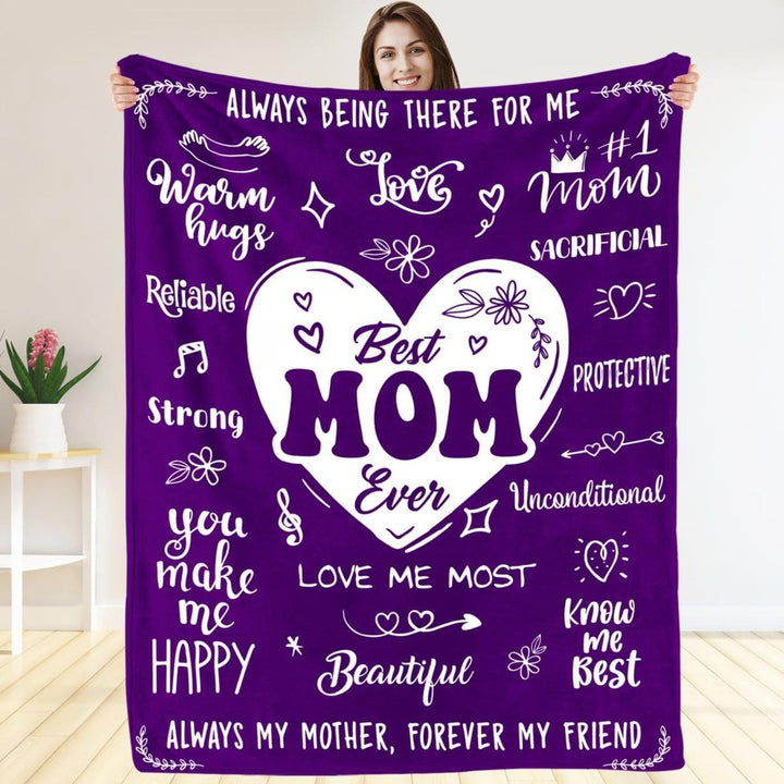 Sentimental Mother'S Day Message Fleece Throw Blanket