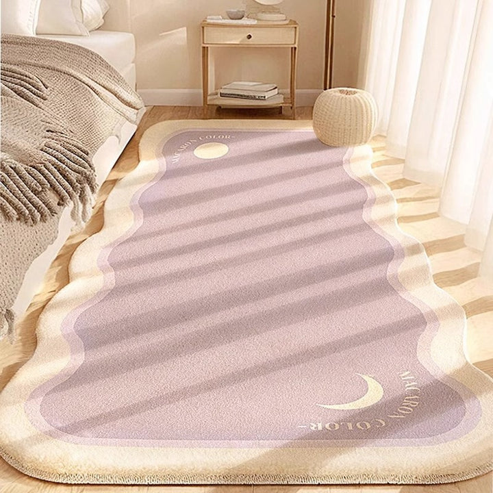 Artistic Wavy Edge Area Rug for Home Decor