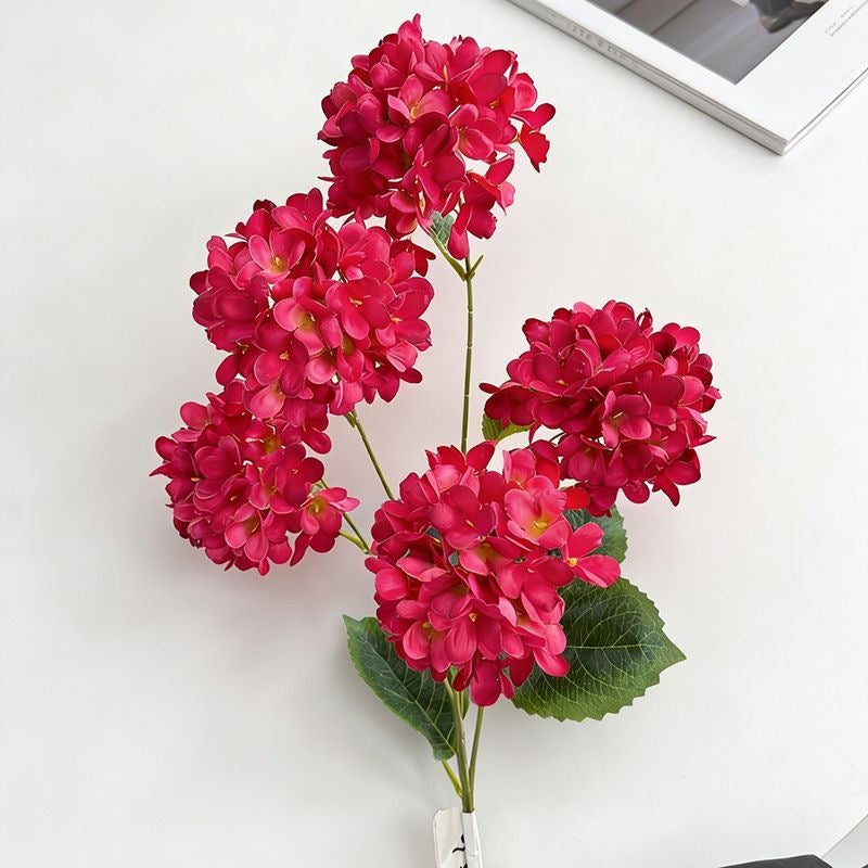 Elegant Faux Hydrangea Stem