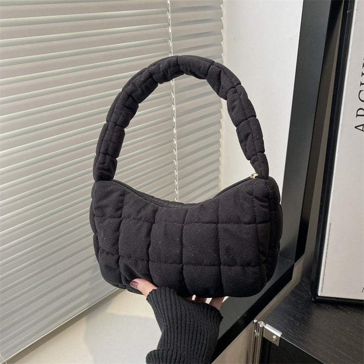 Plush Quilted Handbag