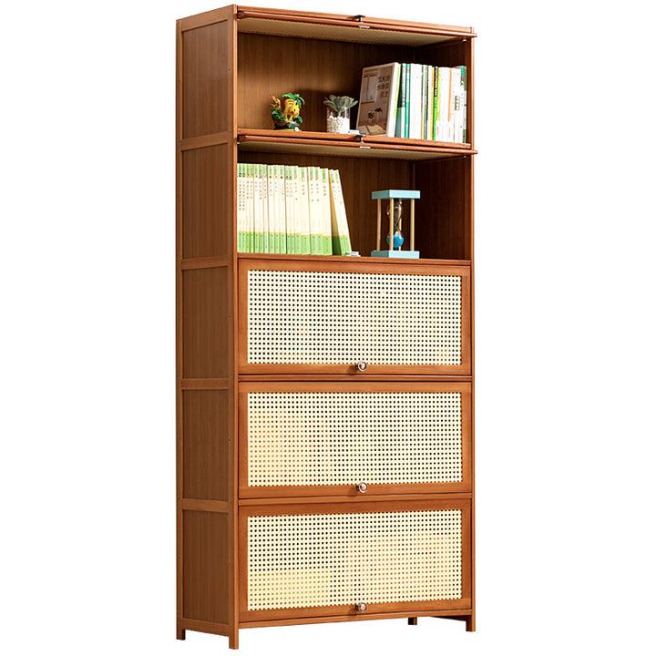 Storage chest with decorative rattan front and functional storage Kalsten