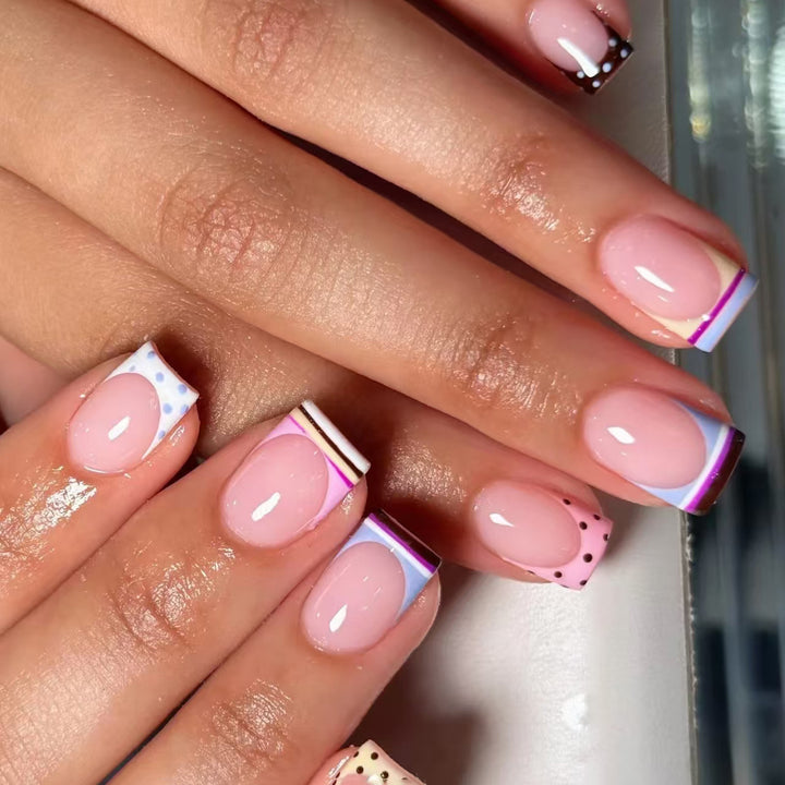 Trendy French Tip Nail Art Set