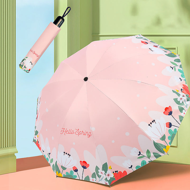 Women's Folding Umbrella with Floral Design Kalsten