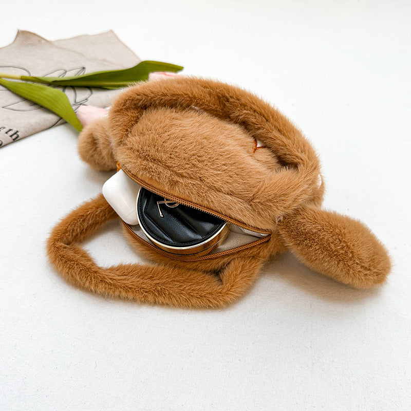 Playful plush handbag with ears and character design Kalsten