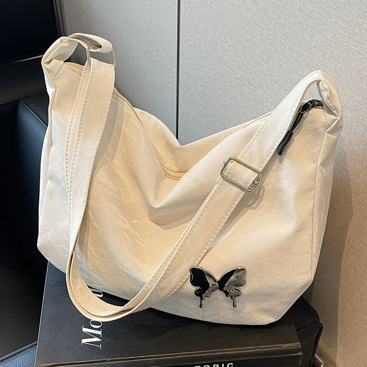 Casual Butterfly-Embellished Shoulder Bag