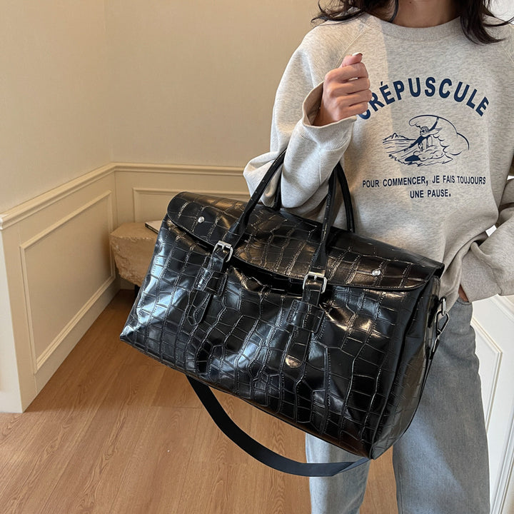 Crocodile Texture Luxury Travel Duffle Bag Kalsten