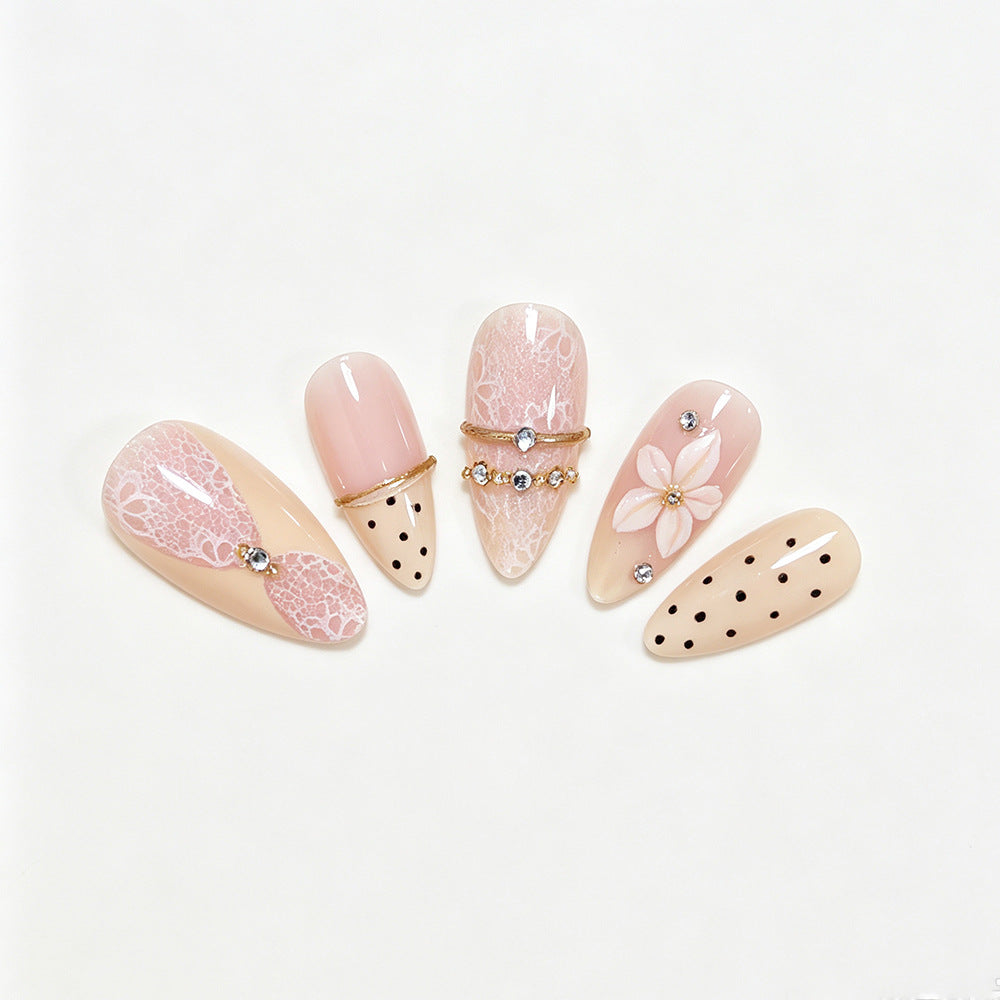 Elegant Floral Design Press-On Nail Tips Kalsten