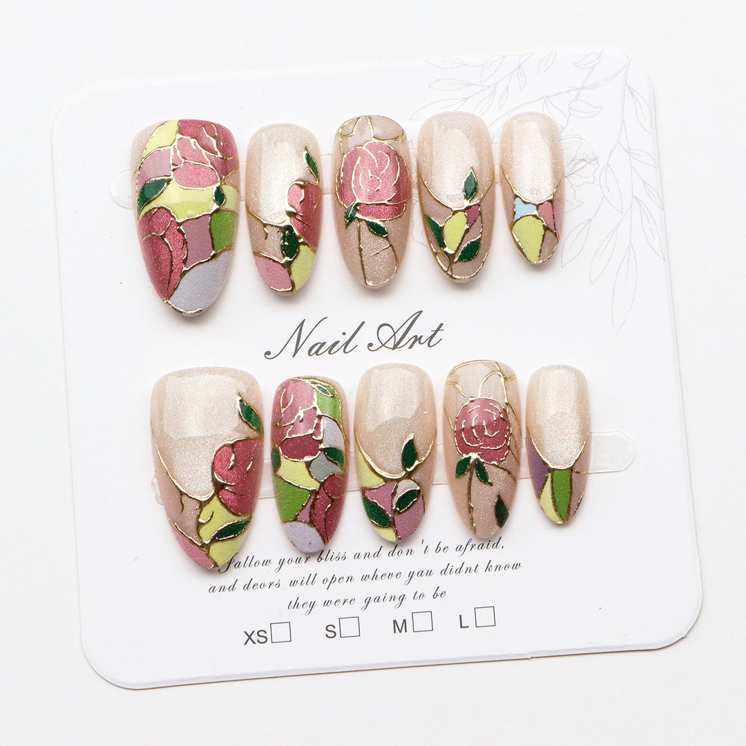 Floral Art Press-On Nails