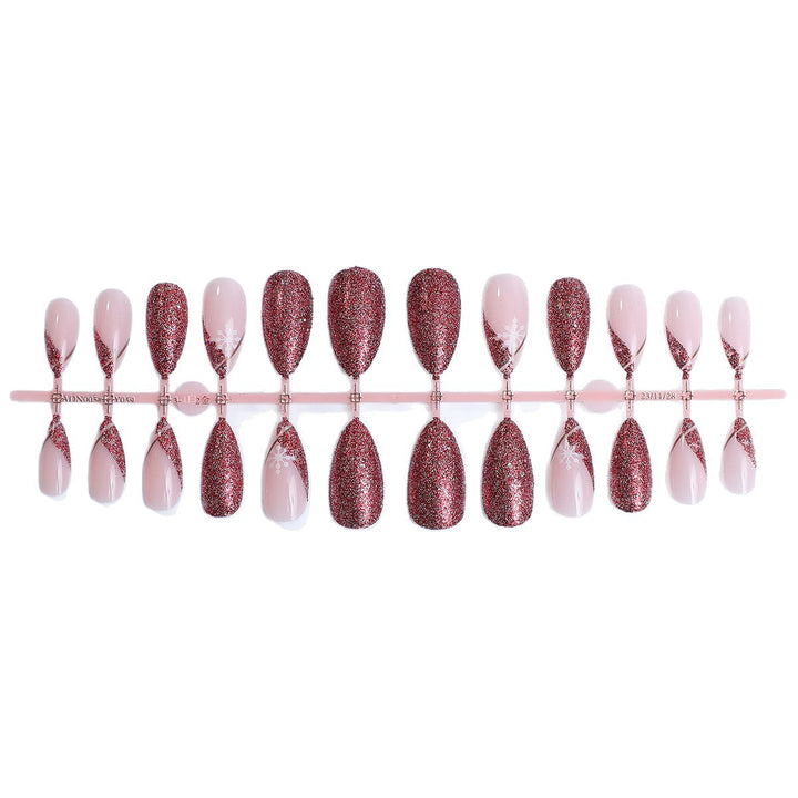 Artificial Nail Set with Glamorous Glitter Accents Kalsten