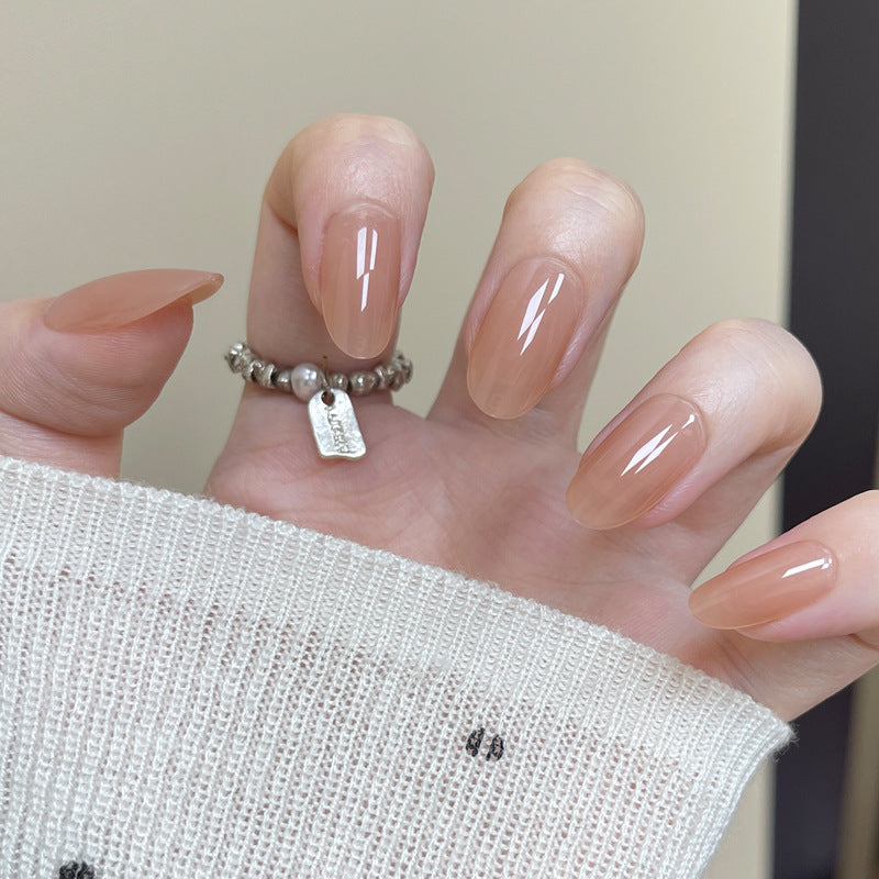 Glossy Natural Press-On Nails Kalsten