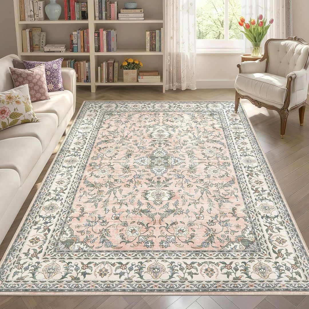 Vintage-Inspired Floral Area Rug