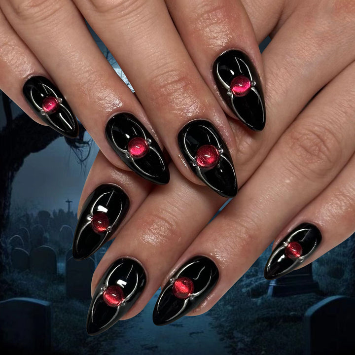 Glamorous stiletto nails with radiant accents Kalsten