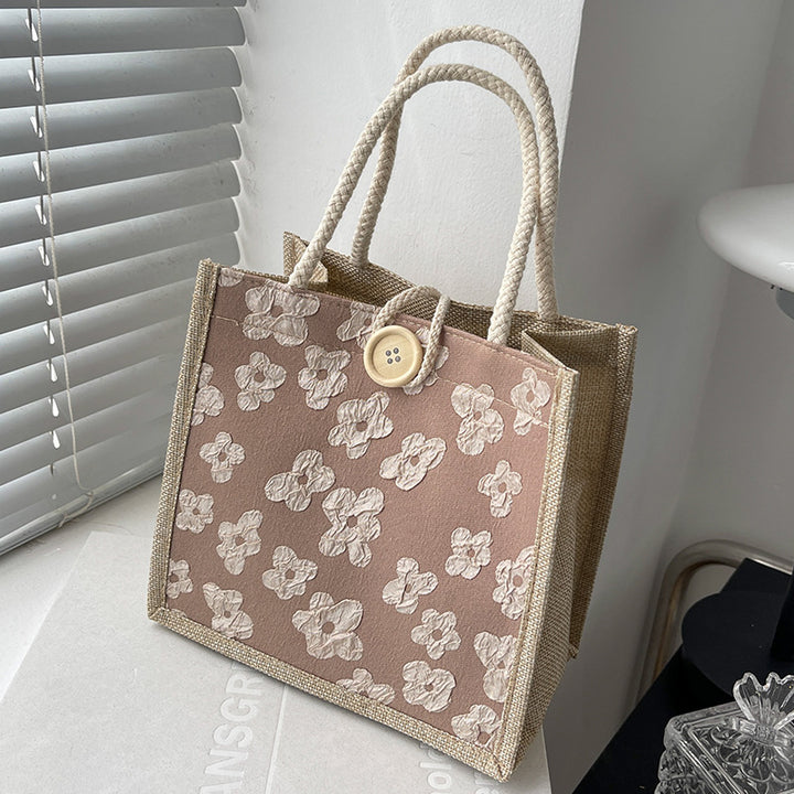 Floral Print Handcrafted Tote Bag