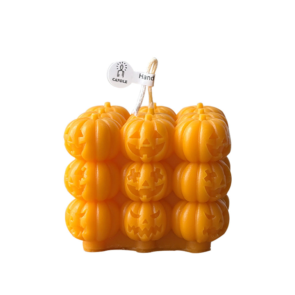 Pumpkin-Shaped Decorative Candle