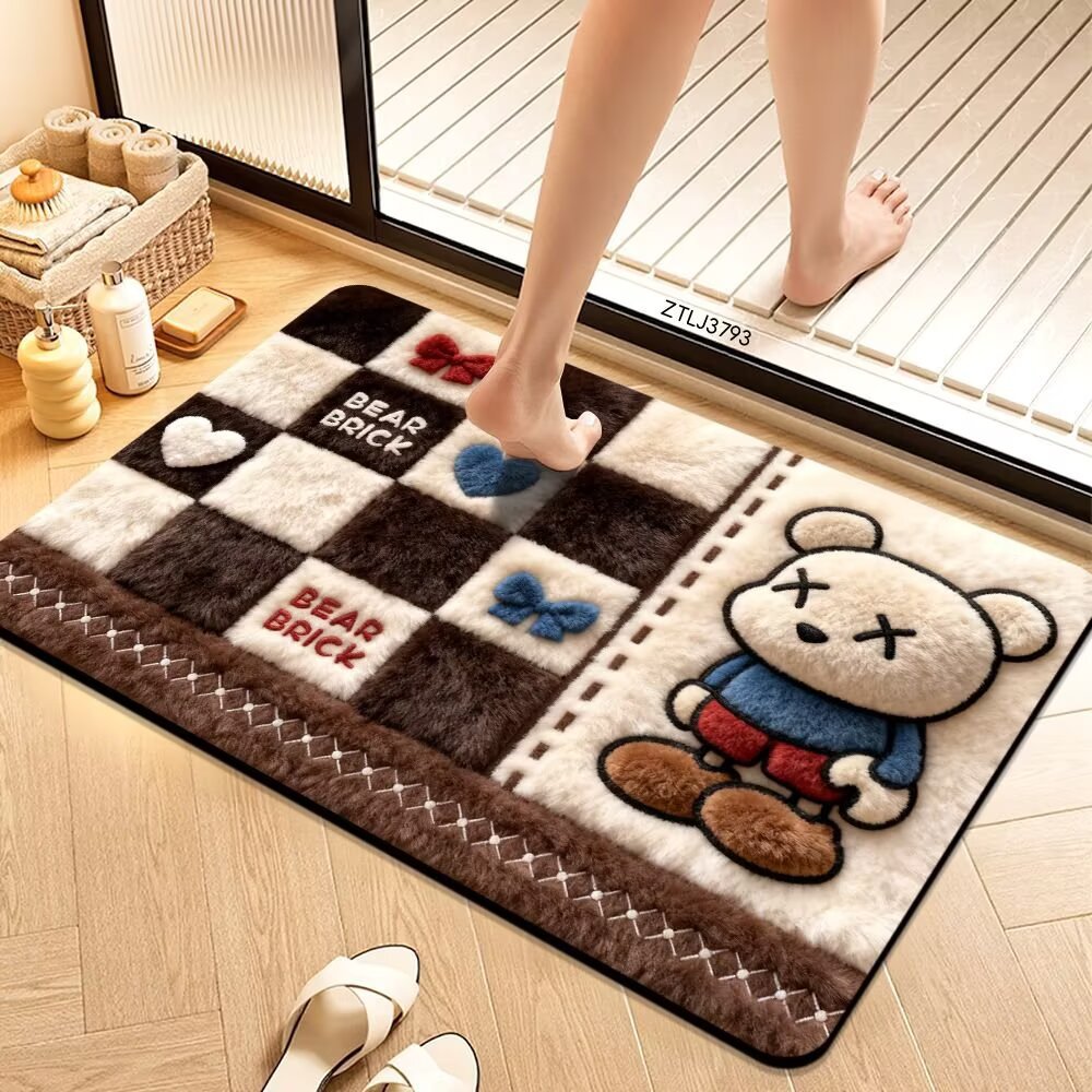 Plush Cartoon Themed Bath Mat Kalsten