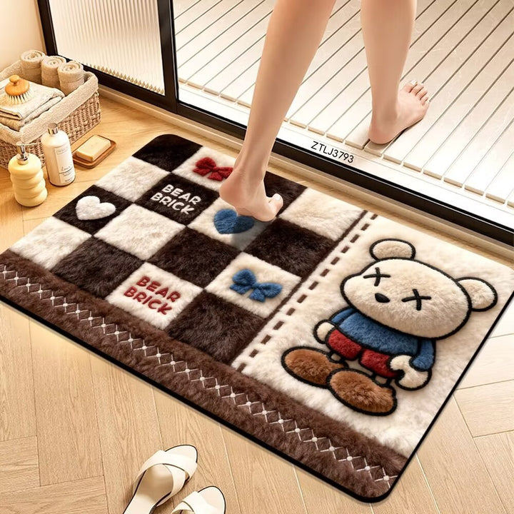 Plush Cartoon Themed Bath Mat Kalsten