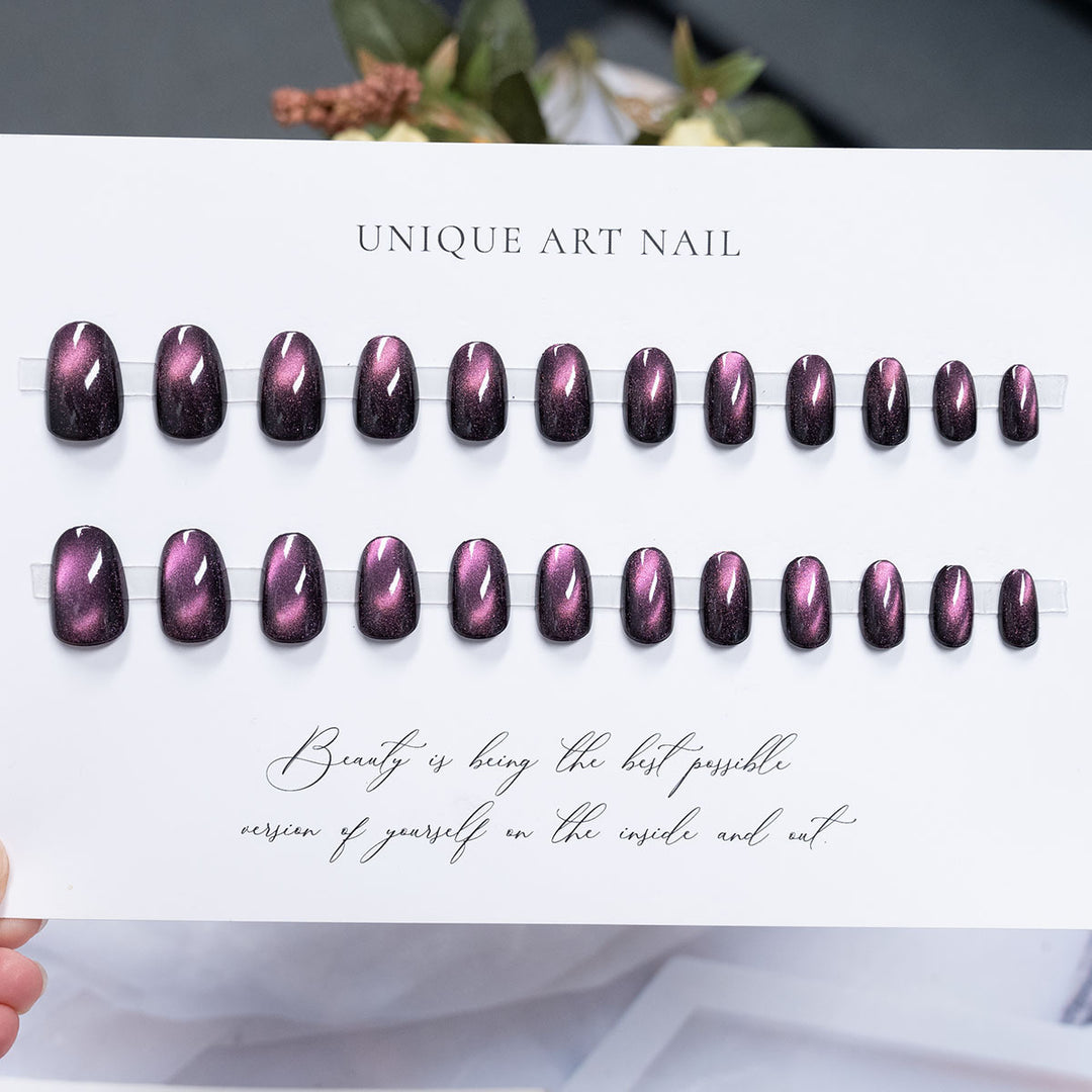 Glossy Long-Lasting Press-On Nail Set