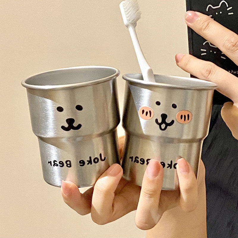 Noble stainless steel cup with cute bear motif Kalsten