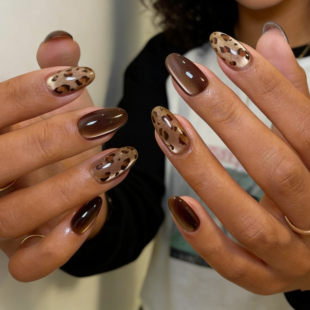 Artistic Heart-Embellished Press-On Nails Kalsten