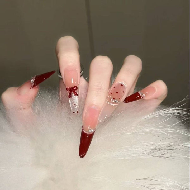 Festive Themed Stiletto Press-On Nails