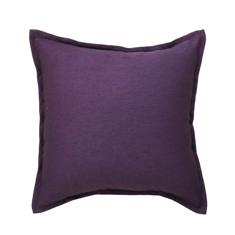Decorative Linen Throw Pillow Cover with Piped Edge