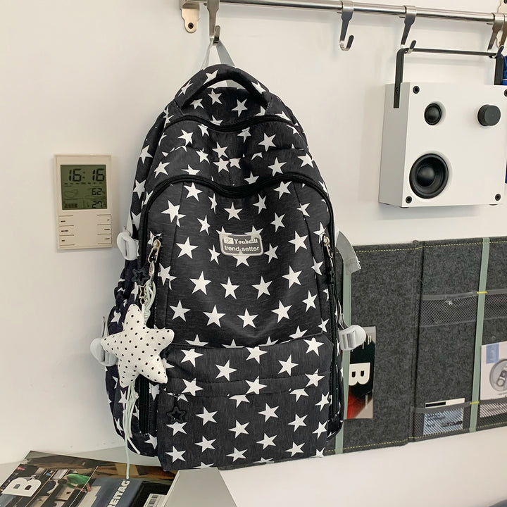 Trendy Star-Print School Backpack Kalsten